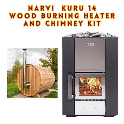 Traditional 4-Person Outdoor White Cedar Elation Barrel Schooner Sauna with Porch and Windows