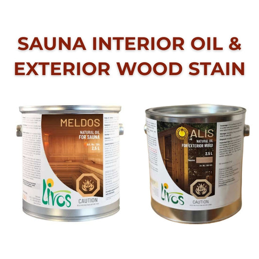 Sauna Interior Oil & Exterior Wood Stain Bundle